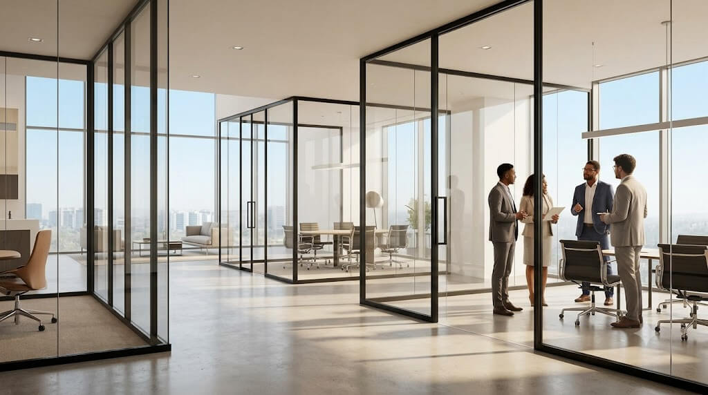 Premium glass and aluminium partitions